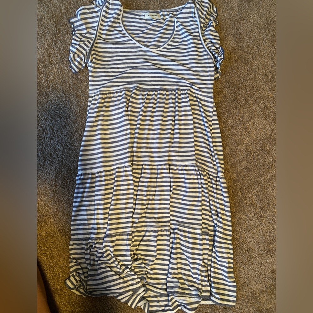 Navy and White Dress
